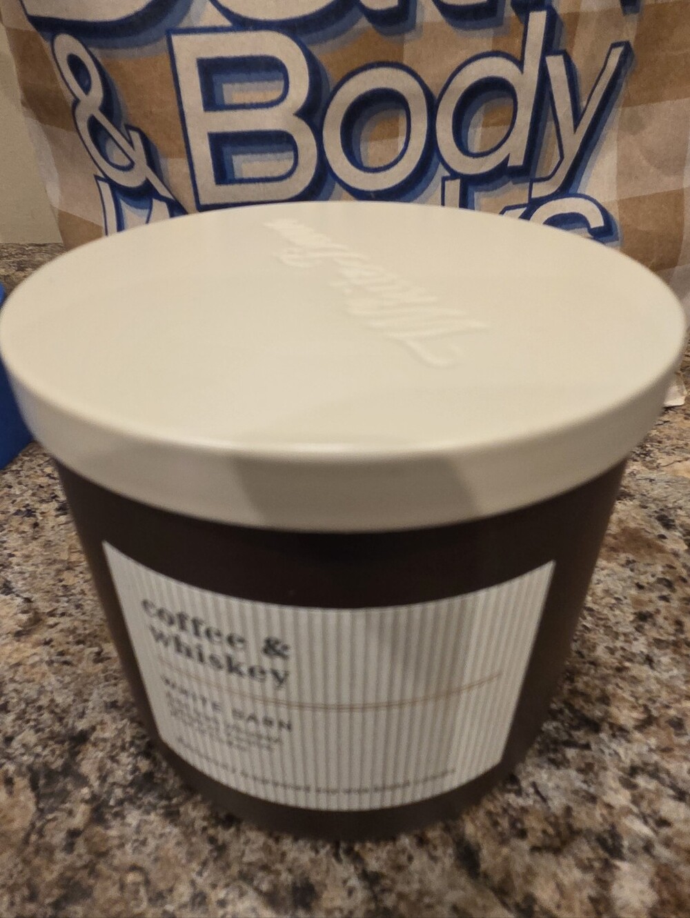 Bath & Body Works Coffee & Whiskey Body Cream - Brown & White